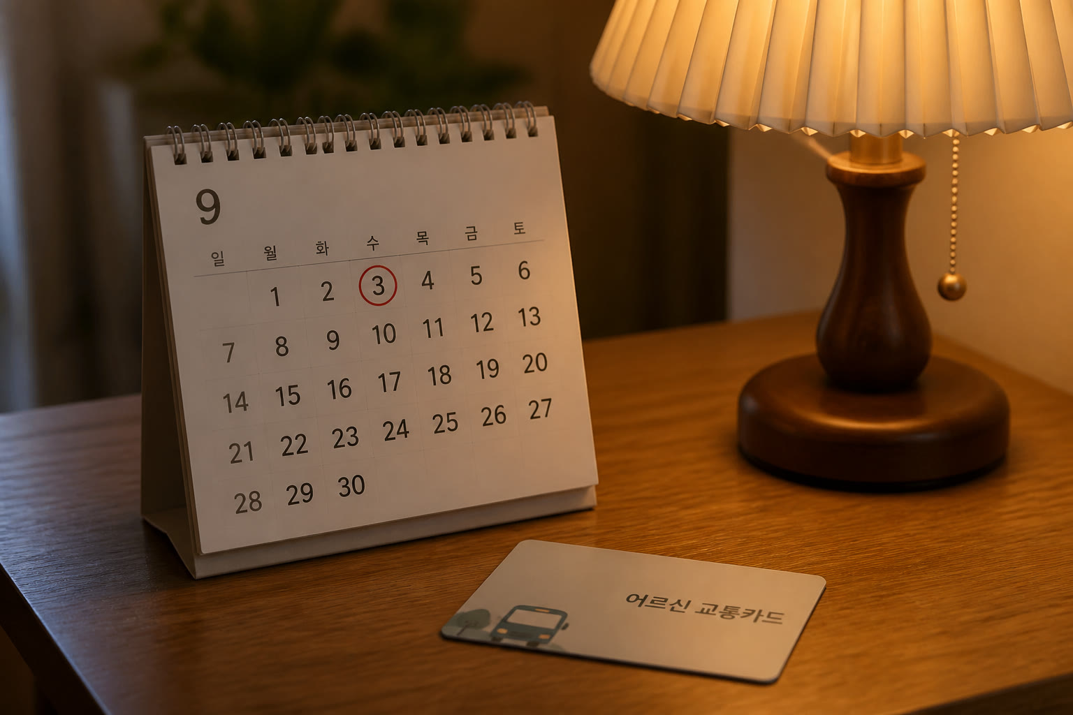 9월 3일 달력과 교통약자 예매 준비