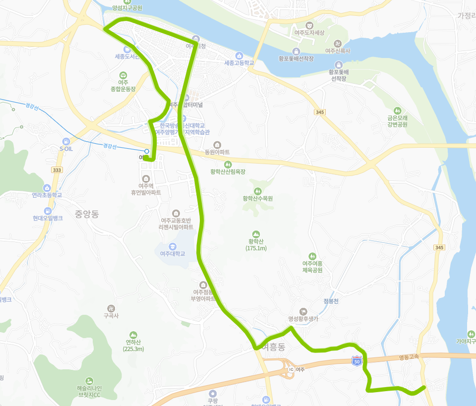 여주-915-1번-버스-노선-지도