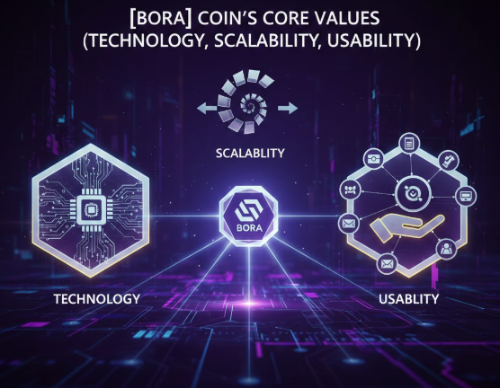 보라[BORA] 코인의 핵심 가치 (기술력, 확장성, 사용성) 이미지