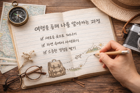 여행을 통해 나를 알아가는 과정 이미지