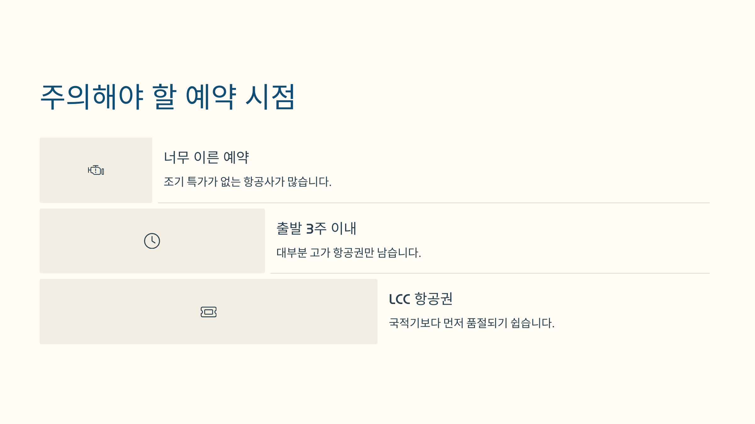 항공권 예약 시기별 평균 가격 비교 그래프