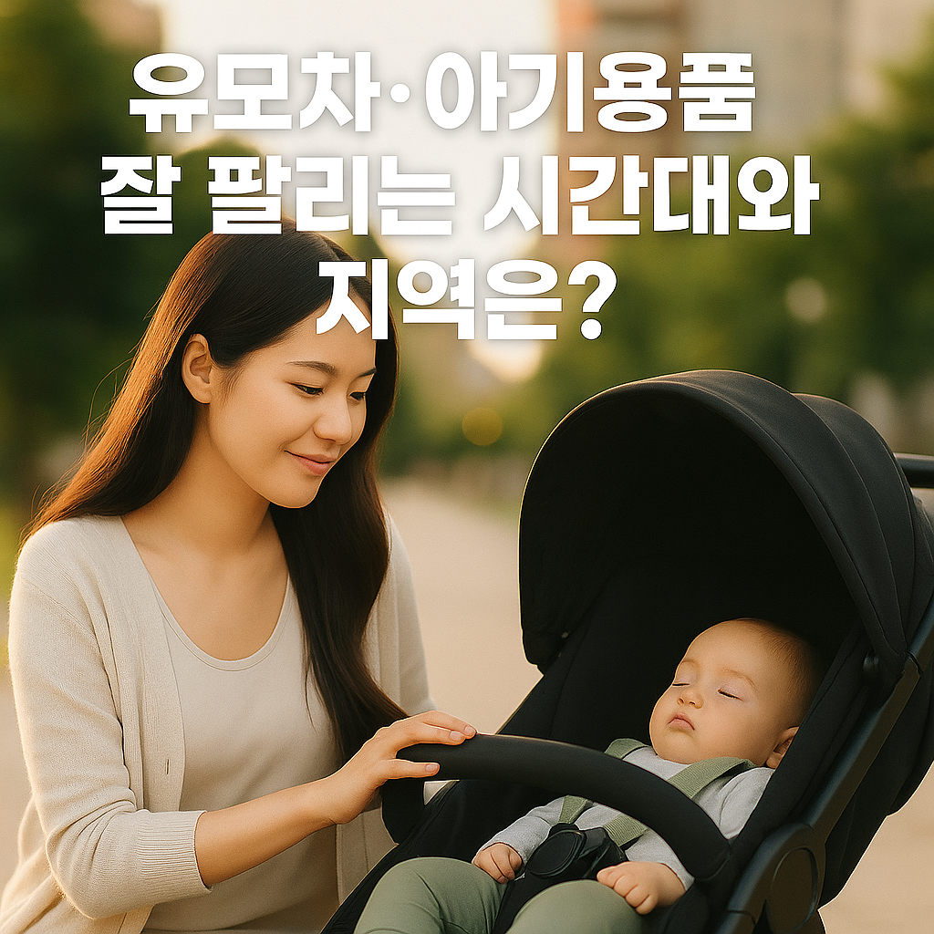 유모차·아기용품 잘 팔리는 시간대와 지역은?