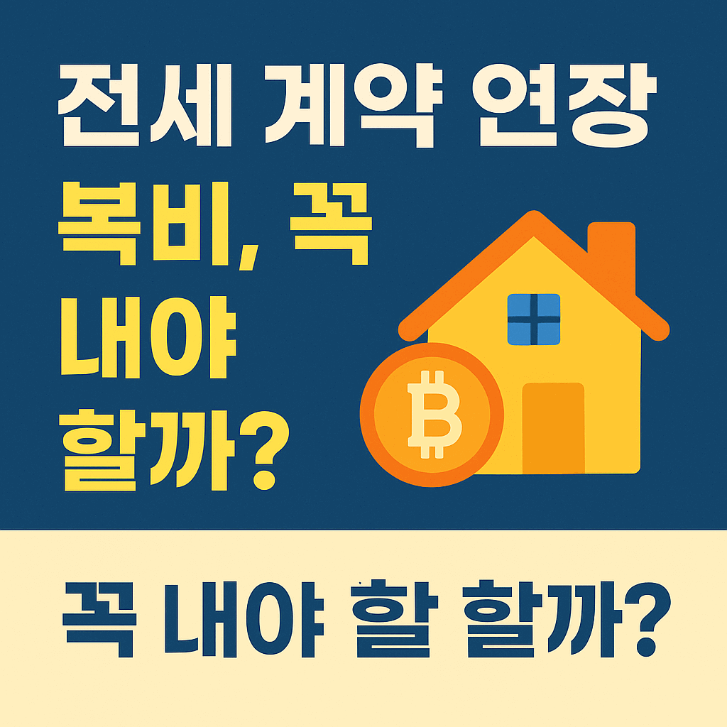 전세 계약 연장 복비