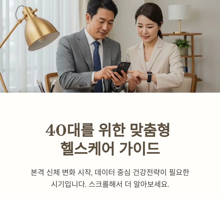 맞춤형 헬스케어 서비스, 40대를 위한 추천 가이드