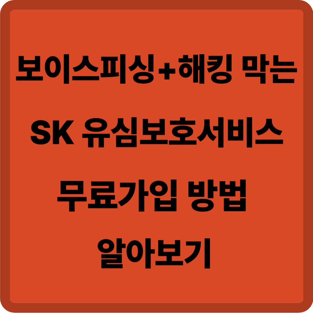sk 유심보호서비스 가입