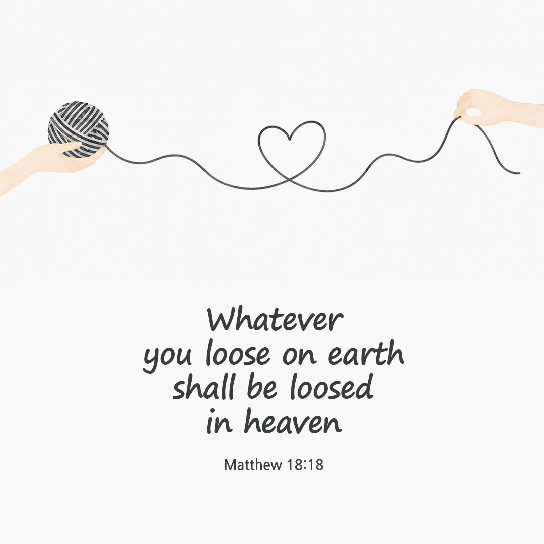 Today's Bible verse card Matthew 18:18 scripture image