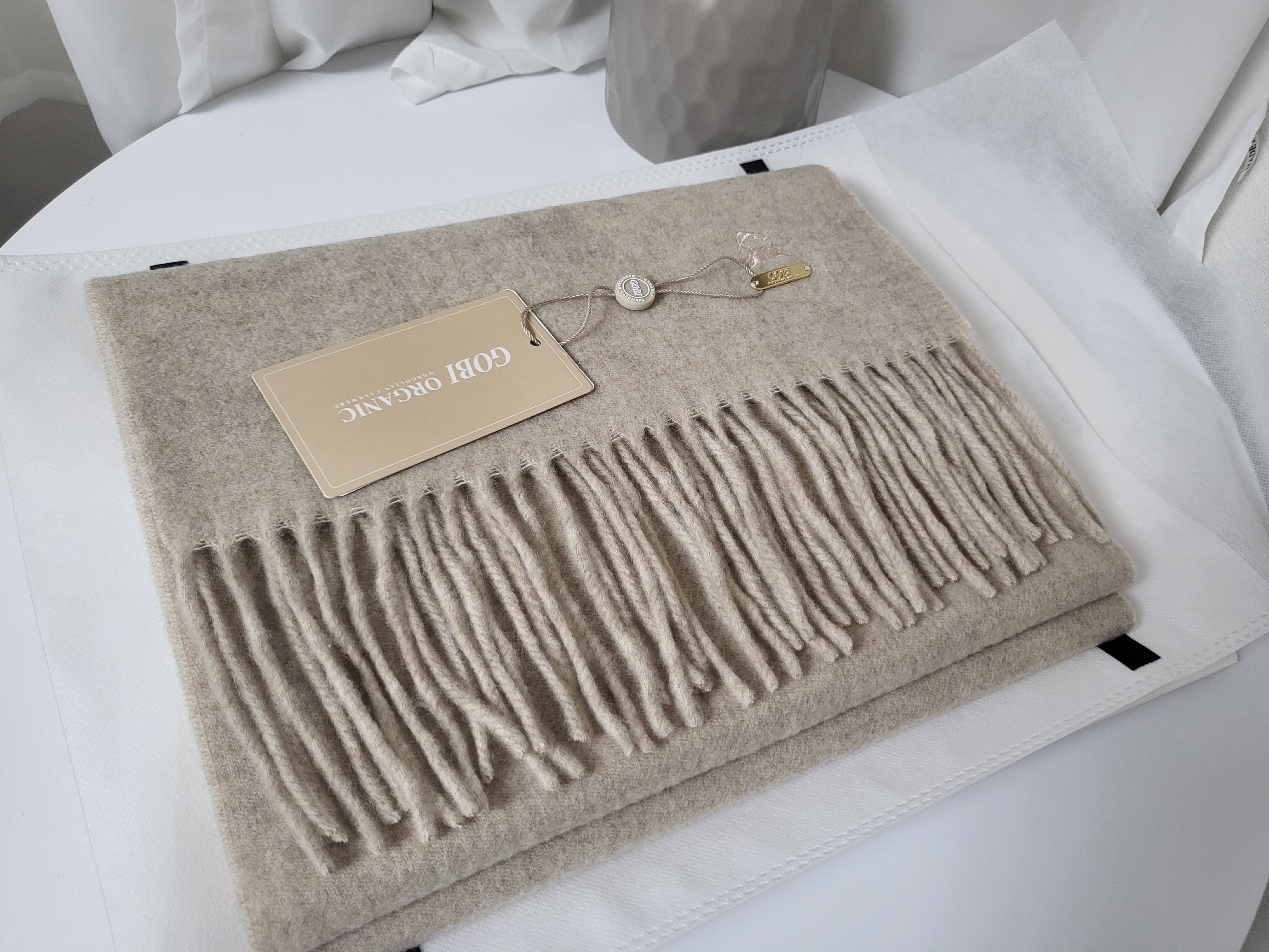 고비 GOBI 캐시미어 머플러 오트밀 색상