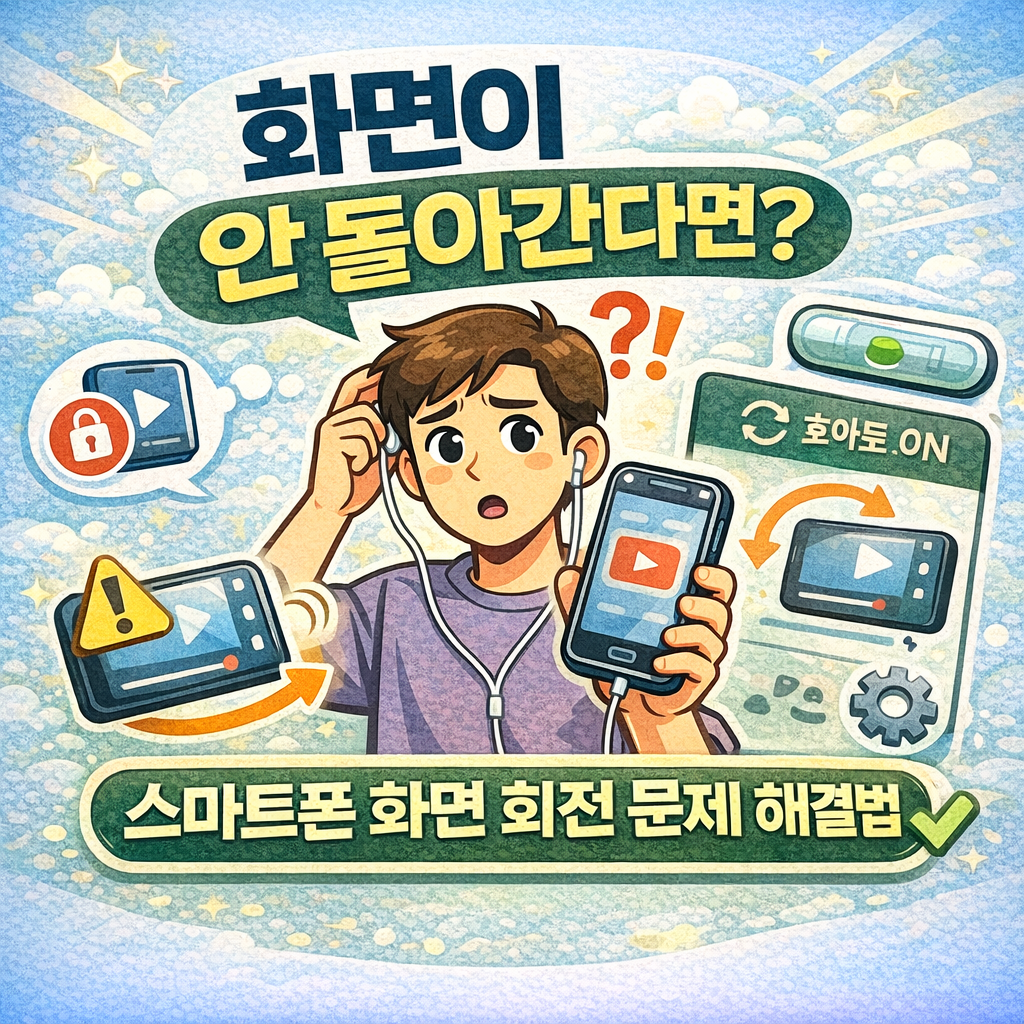 화면이 갑자기 회전 안 될 때 해결 방법