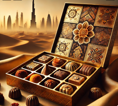 고급스러운 이미지를 강조한 초콜릿