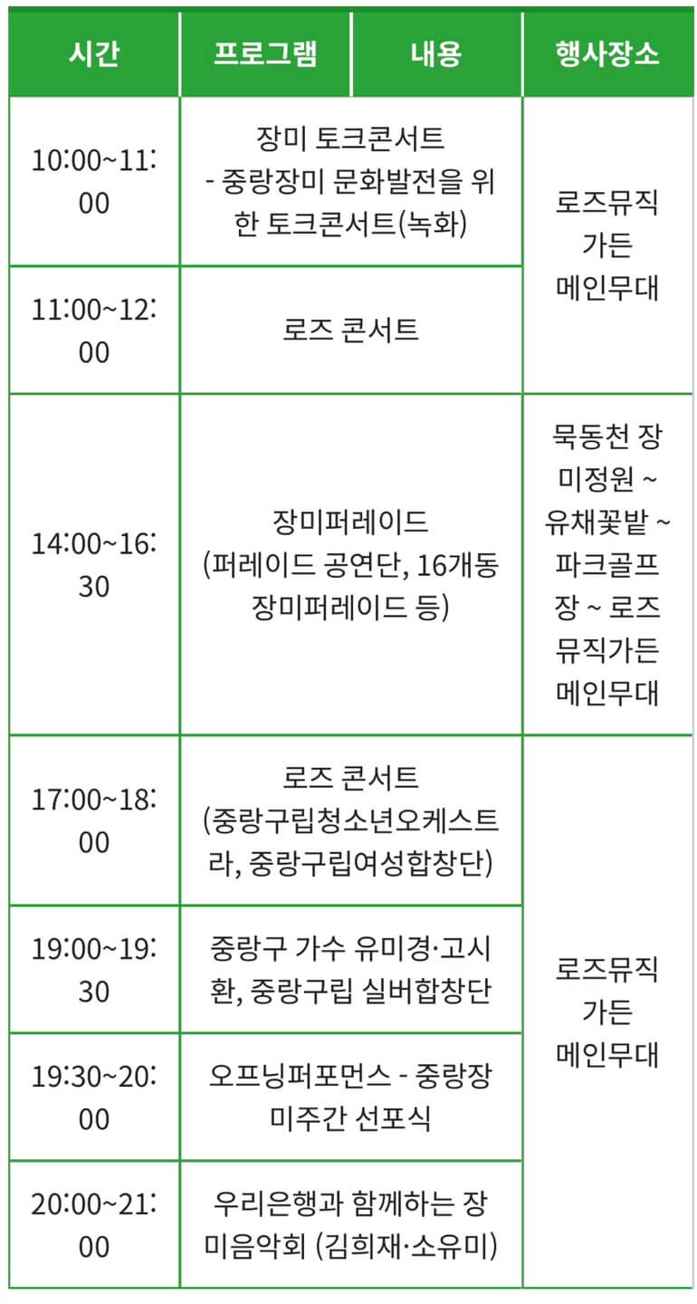 중랑 서울 장미축제