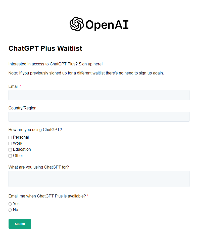 챗 gpt-플러스-대기-양식