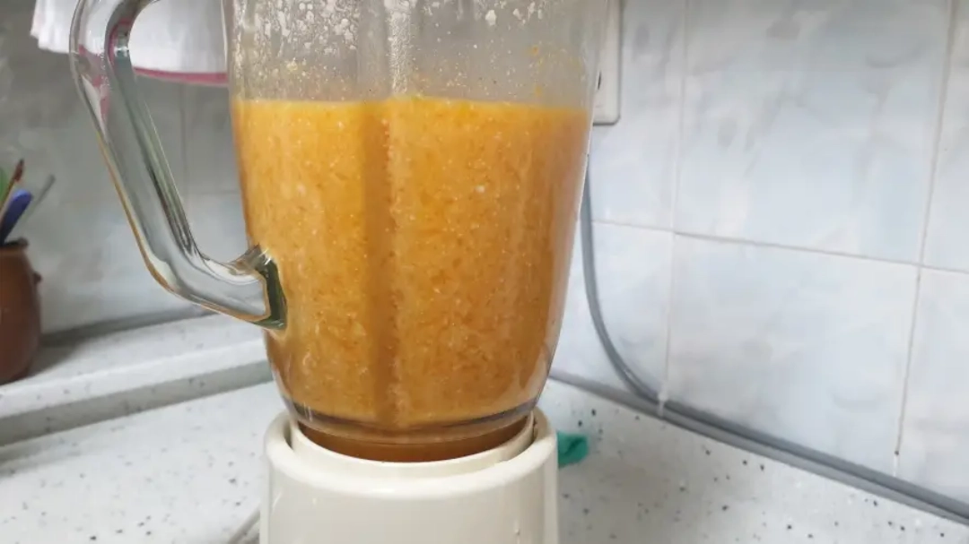 호박과 찹쌀 간 모습