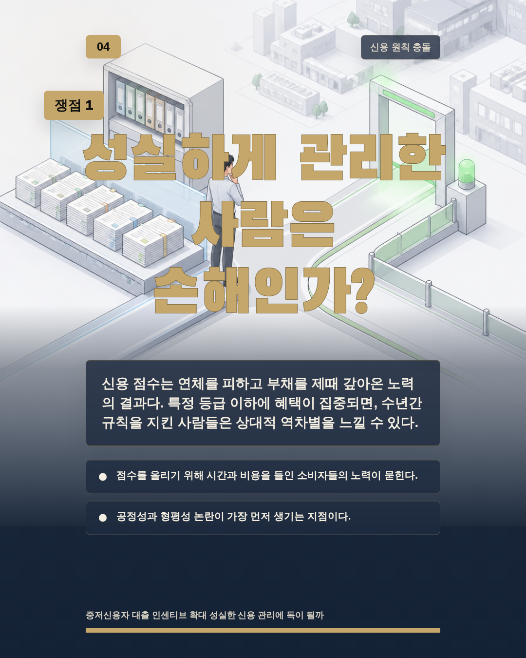 성실하게 관리한 사람은 손해인가?
