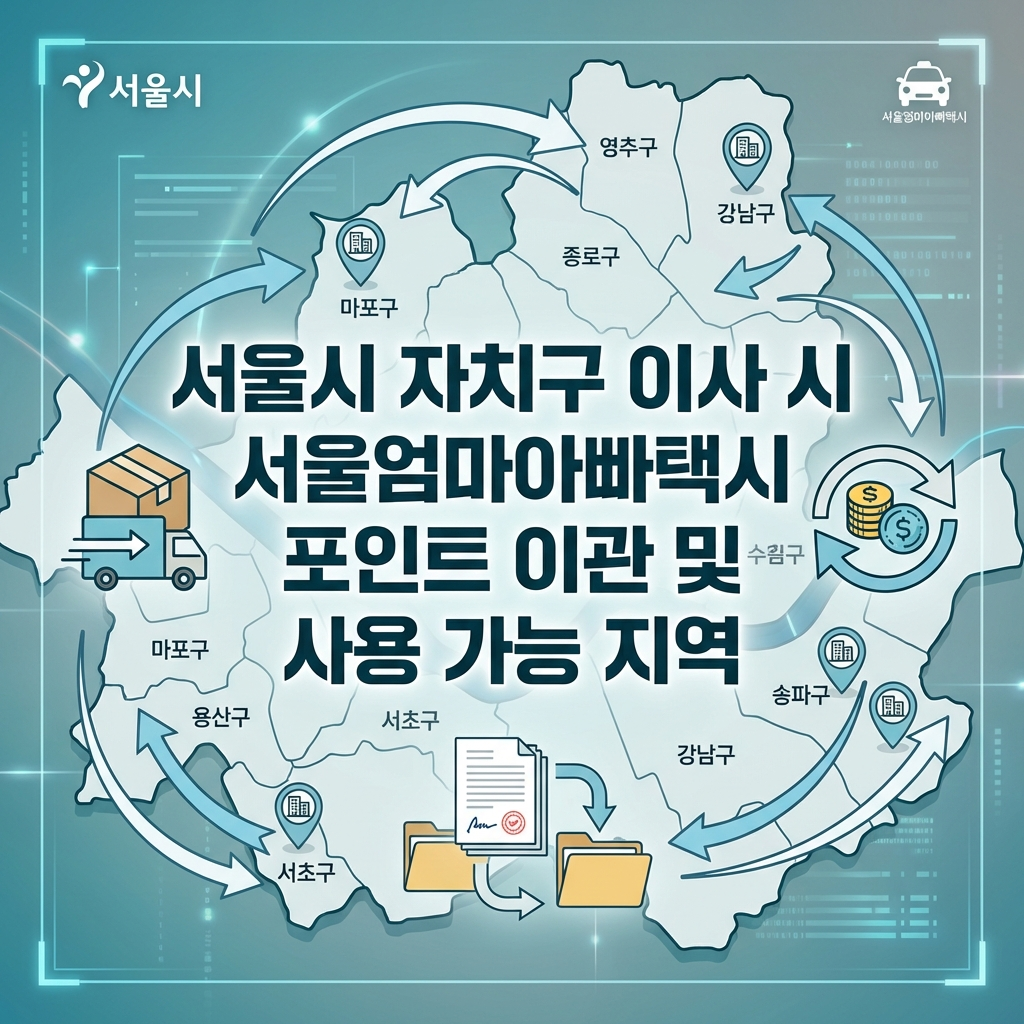 2026 서울엄마아빠택시 자치구 이사 시 포인트 이관과 사용 가능 지역 안내
