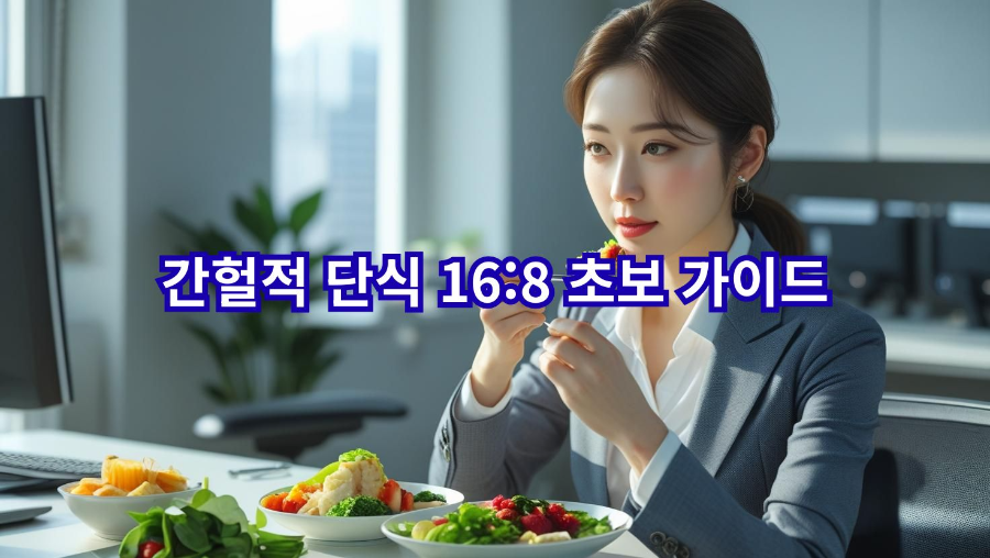16:8 간헐적 단식을 처음 시작하는 초보자를 위해 단계별 전환, 수분 섭취, 단백질 우선 식사, 수면·운동 타이밍을 한눈에 보여주는 체크리스트