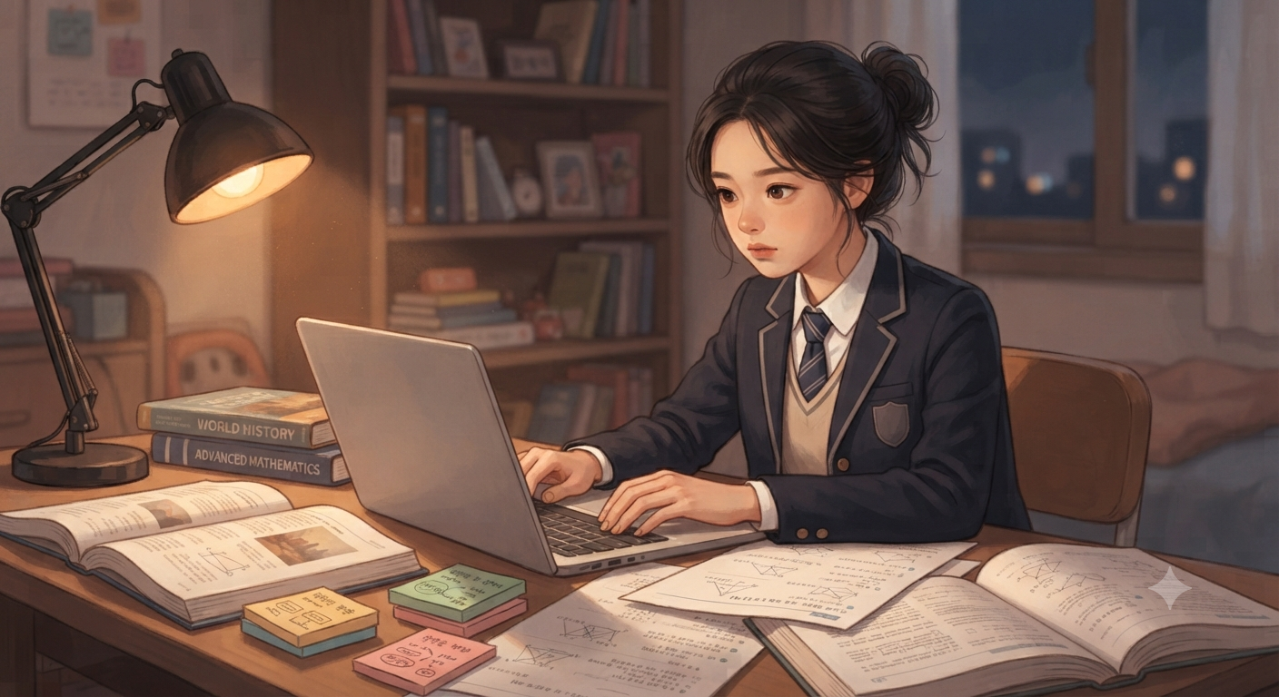 고등학생 AI 학습 장면