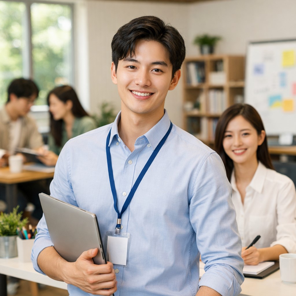 사무실에서의 협업 순간