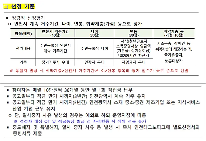 선정기준-유지기준