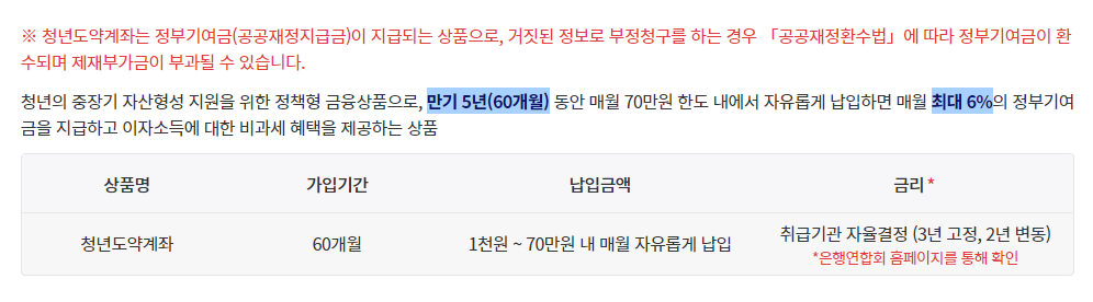 청년도약계좌 신청