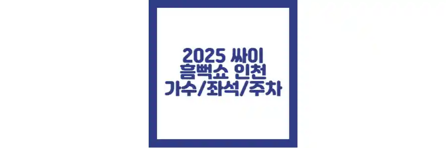 싸이 흠뻑쇼 2025 인천 포스팅 섬네일