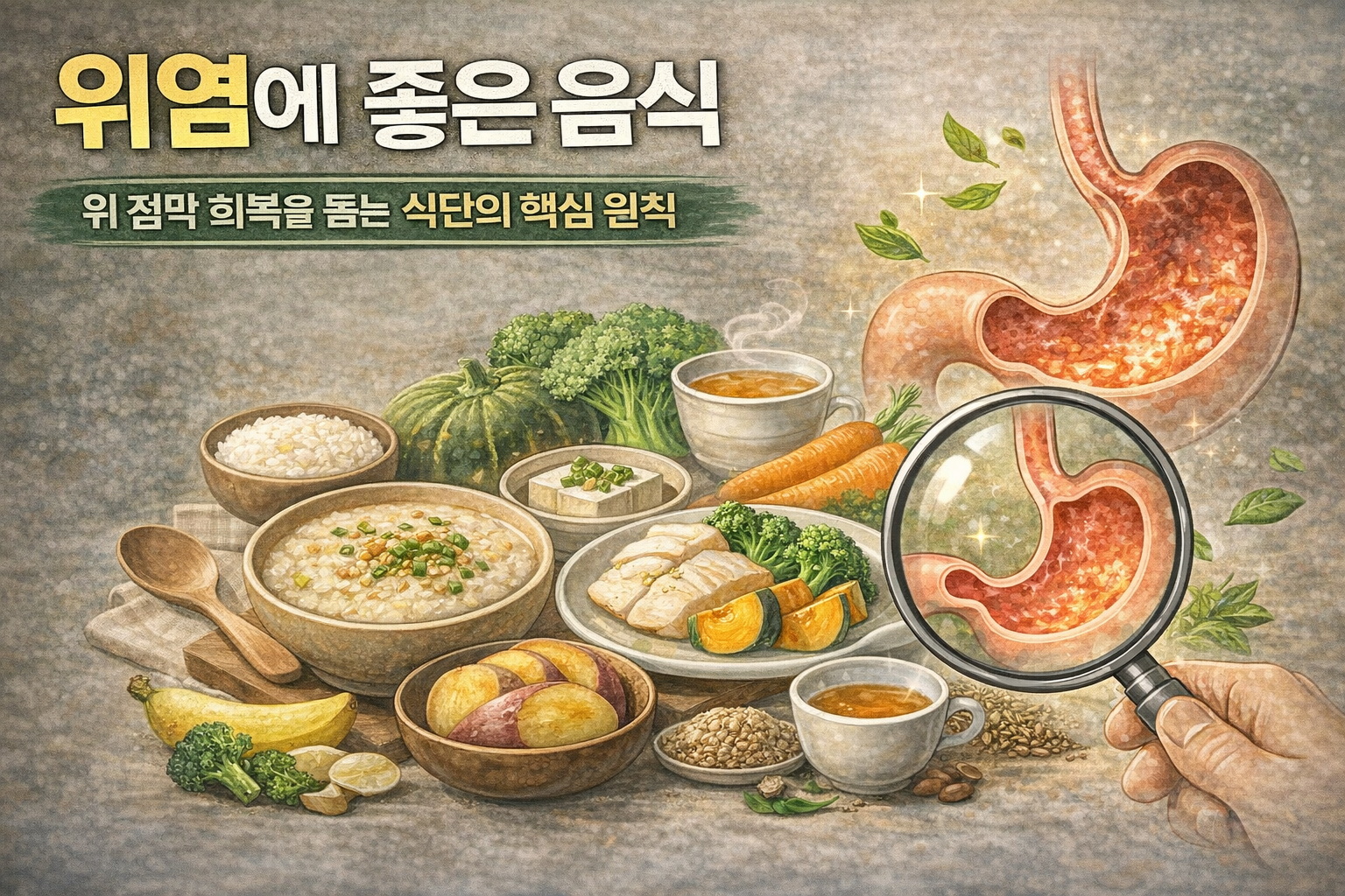위염에 좋은 음식 / 위 점막 회복을 돕는 식단의 핵심 원칙