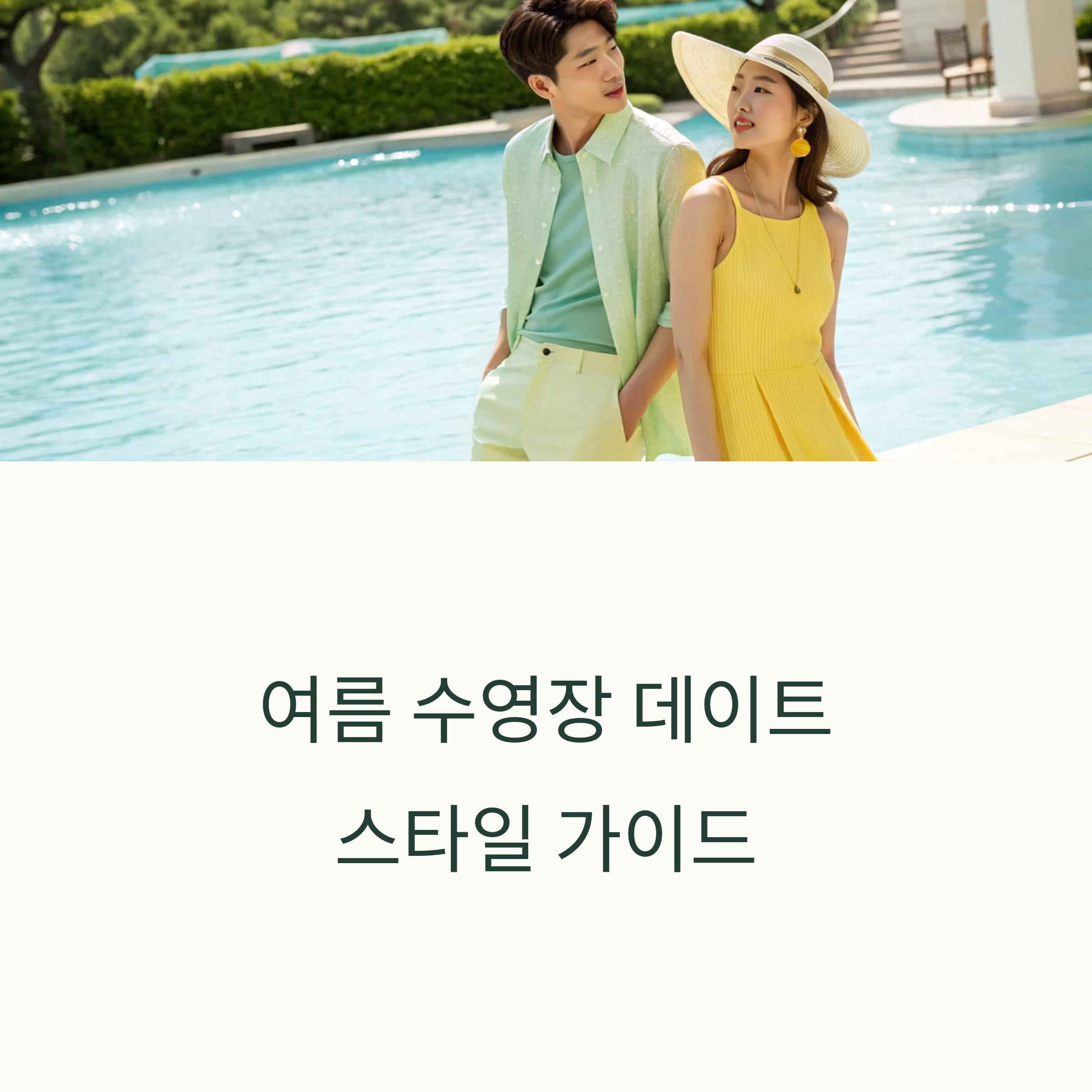여름 수영장 데이트 스타일 가이드