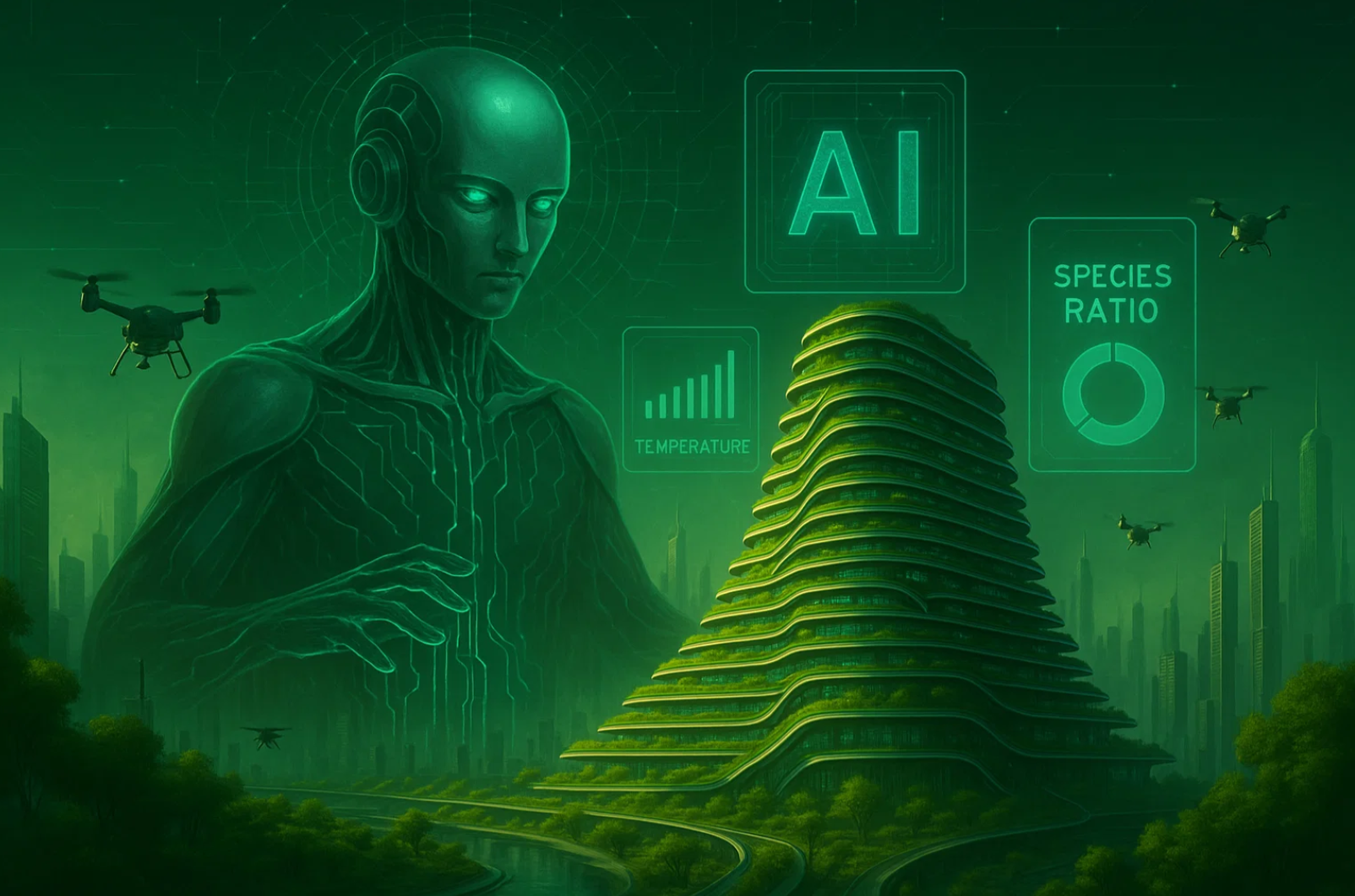 AI 기반 도시 생물권 실험실: 생태계 설계자로서의 인공지능 관련 사진