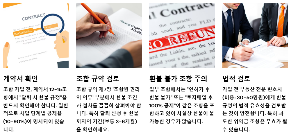 사전에 환불규정 확인