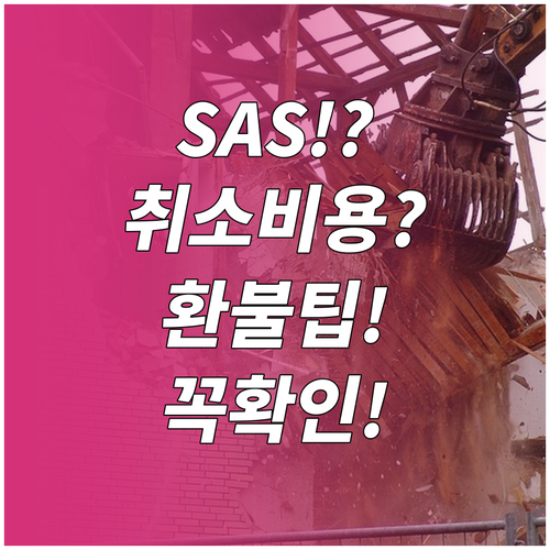 스칸디나비아항공 SAS 항공권 취소 ..