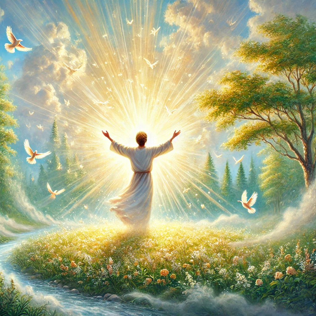 시편 100편 5절의 말씀을 묵상하며, 하나님의 선하심과 사랑, 충성되심을 기억하며 주님께 나아가 찬양이 넘치는 삶을 살아가는 모습을 표현한 그림입니다. 자연 속에서 하나님의 임재 안에 거하며 찬양으로 충만한 시간을 보내는 모습을 통해 그분의 영광과 선하심을 기쁨으로 드러내고 있습니다. 🌿☀️🙌