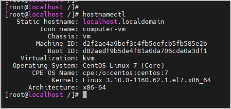 hostnamectl 명령어