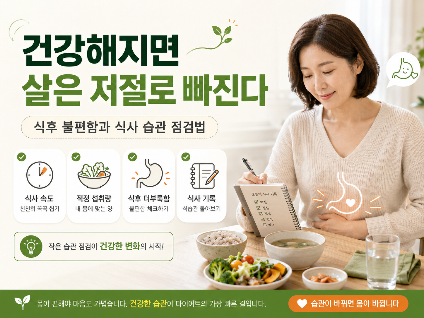 식후 더부룩함 (식사습관, 식후기록, 7일점검)