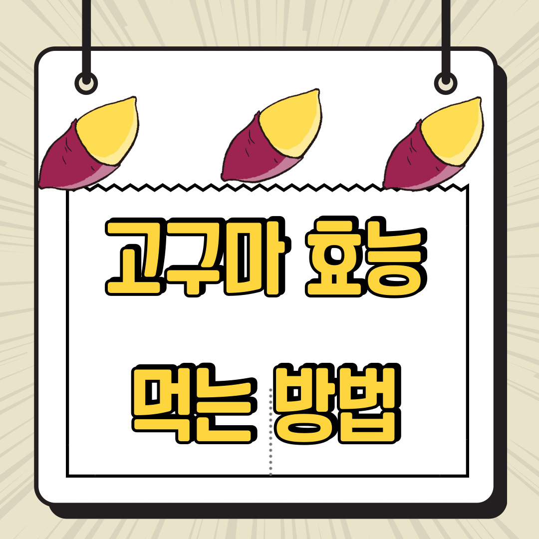 고구마의 효능&#44; 먹는 방법