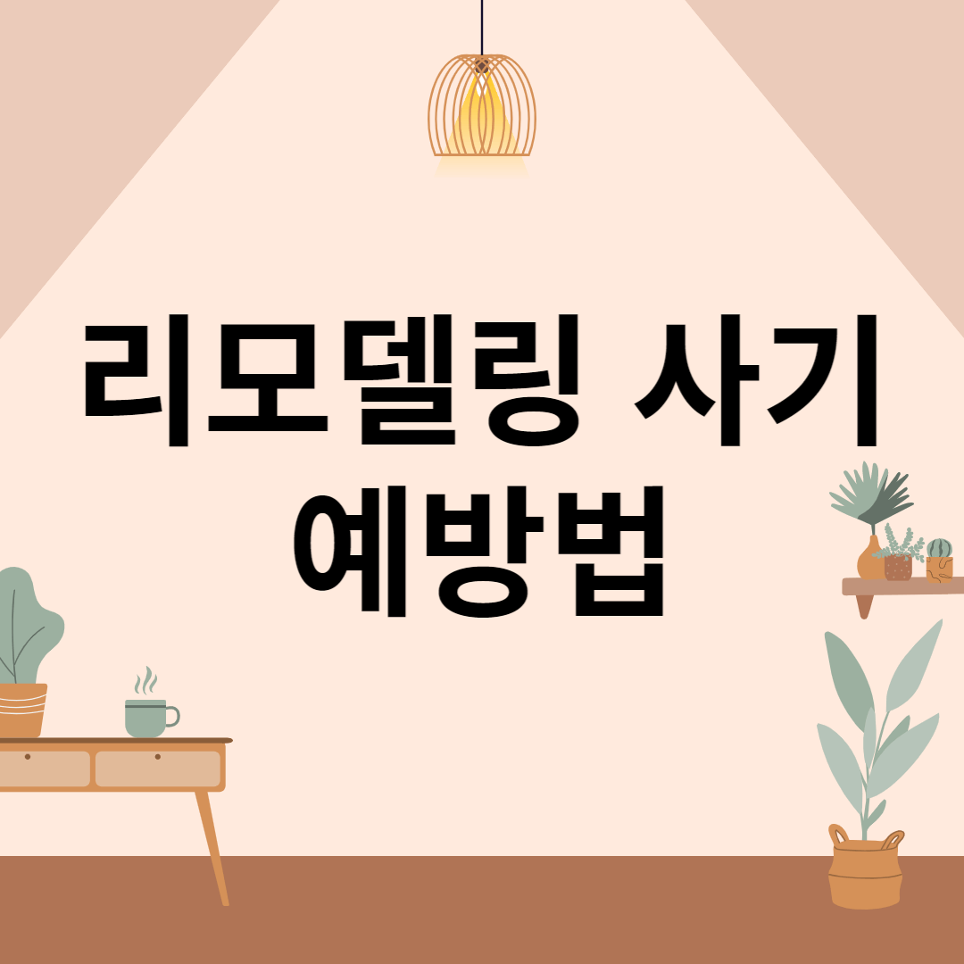 리모델링 사기 예방법 썸네일