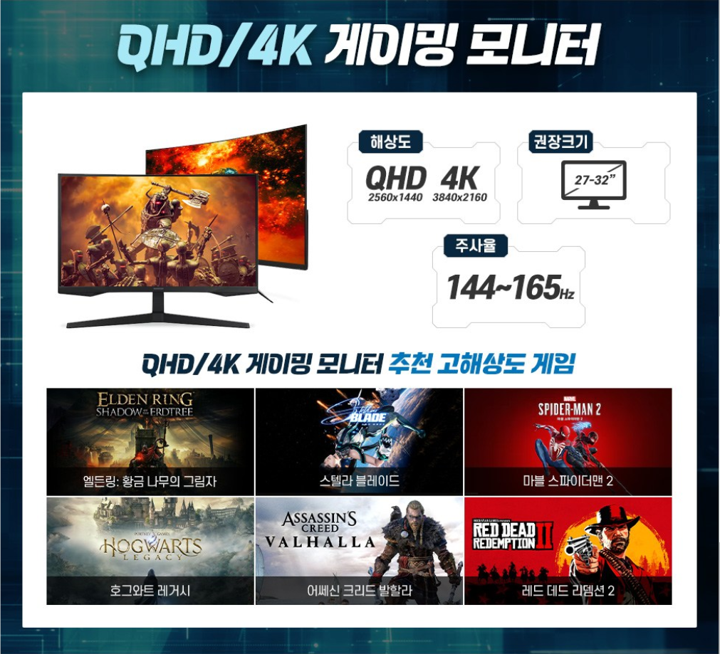 게임 종류별 가성비 좋은 모니터 추천