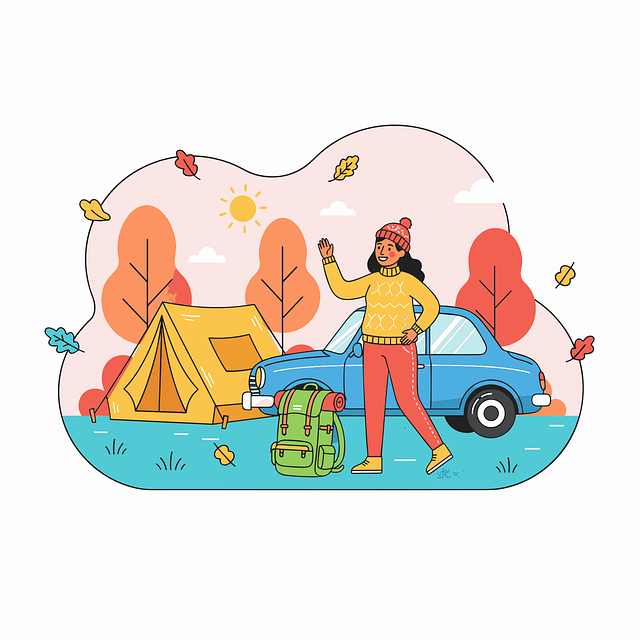 캠핑 일러스트