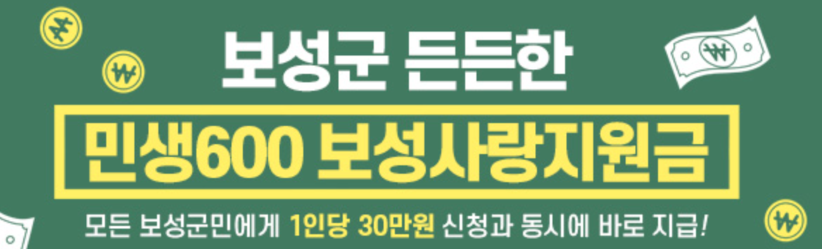 보성사랑지원금 안내