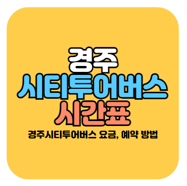 경주 시티투어버스 시간표