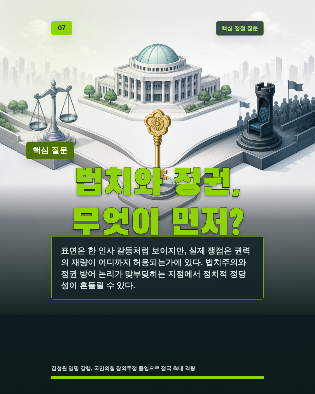 법치와 정권, 무엇이 먼저?
