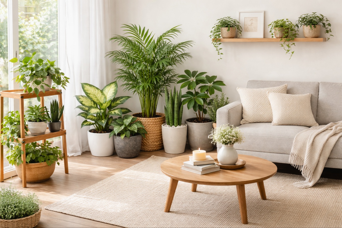 실내 공기 정화 식물 인테리어