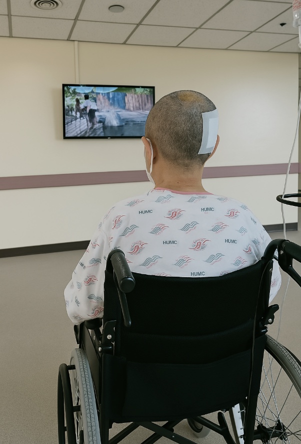 수술후회복하고있는사진