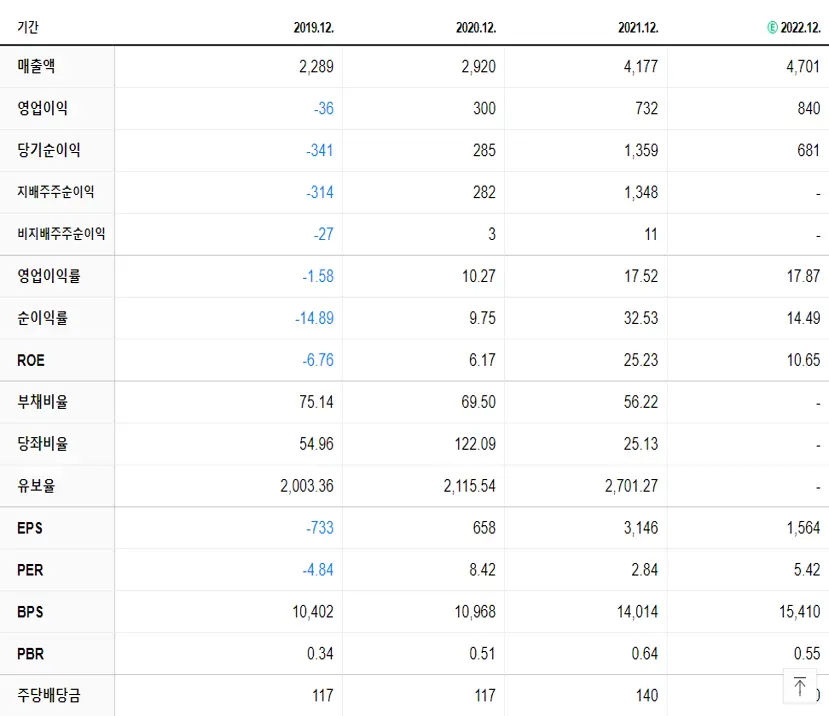 골프존뉴딘홀딩스 재무제표