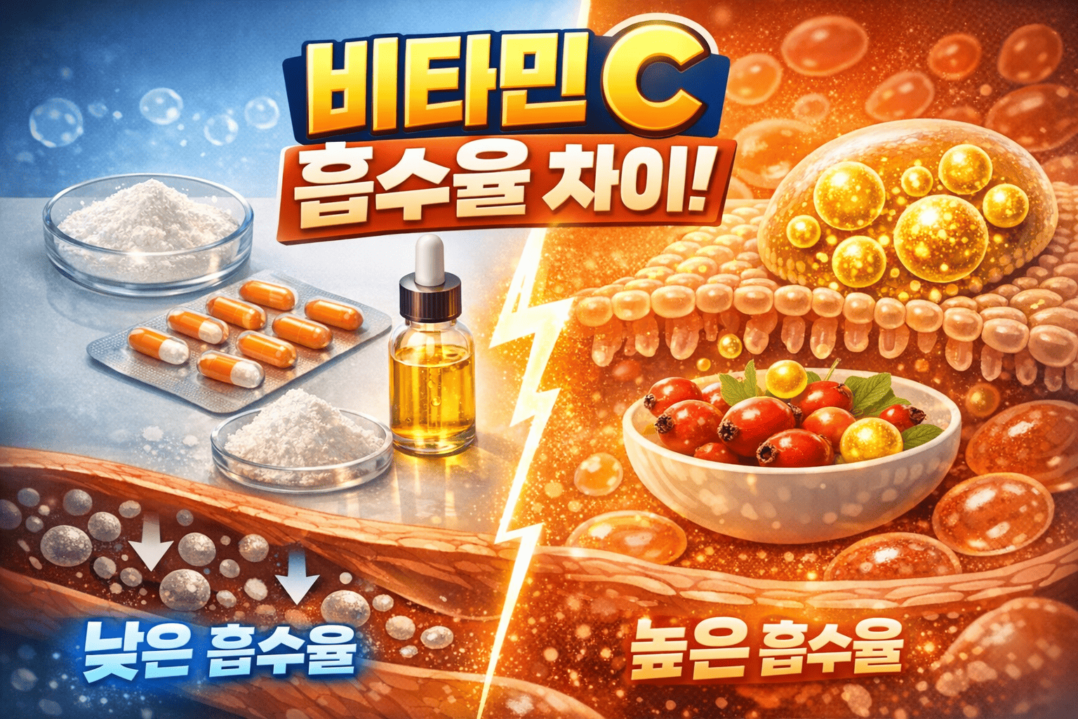 전문가가 설명하는 비타민 C (종류, 흡수율, 섭취방법)