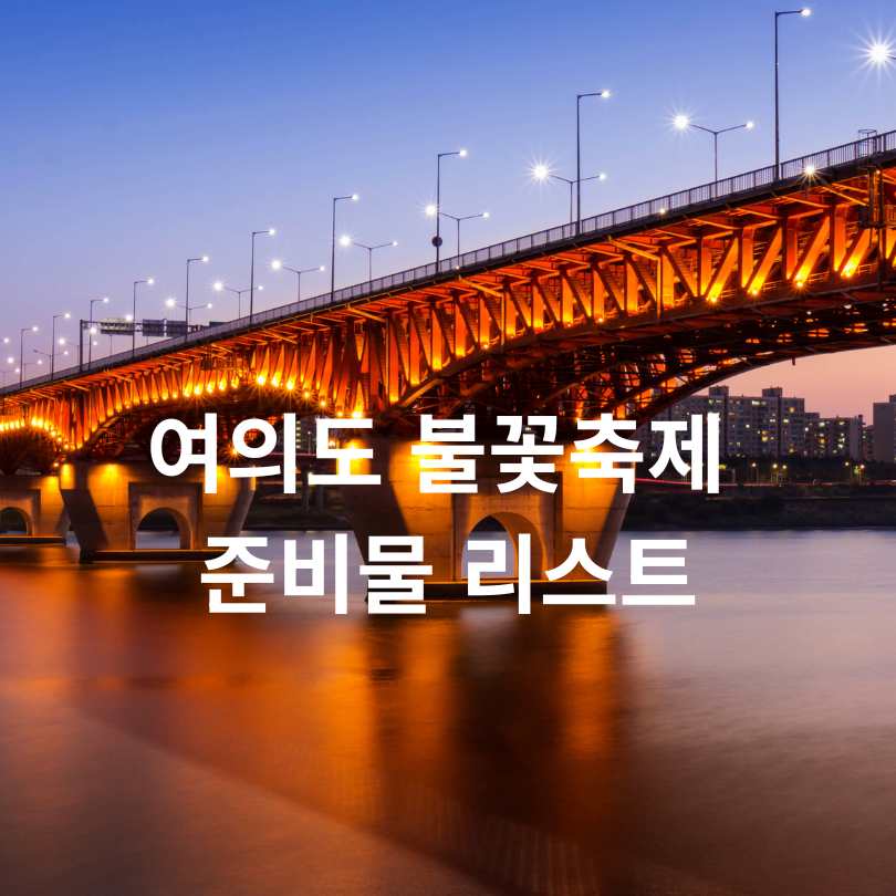 2025 여의도 불꽃축제 명당 &amp; 준비물 총정리