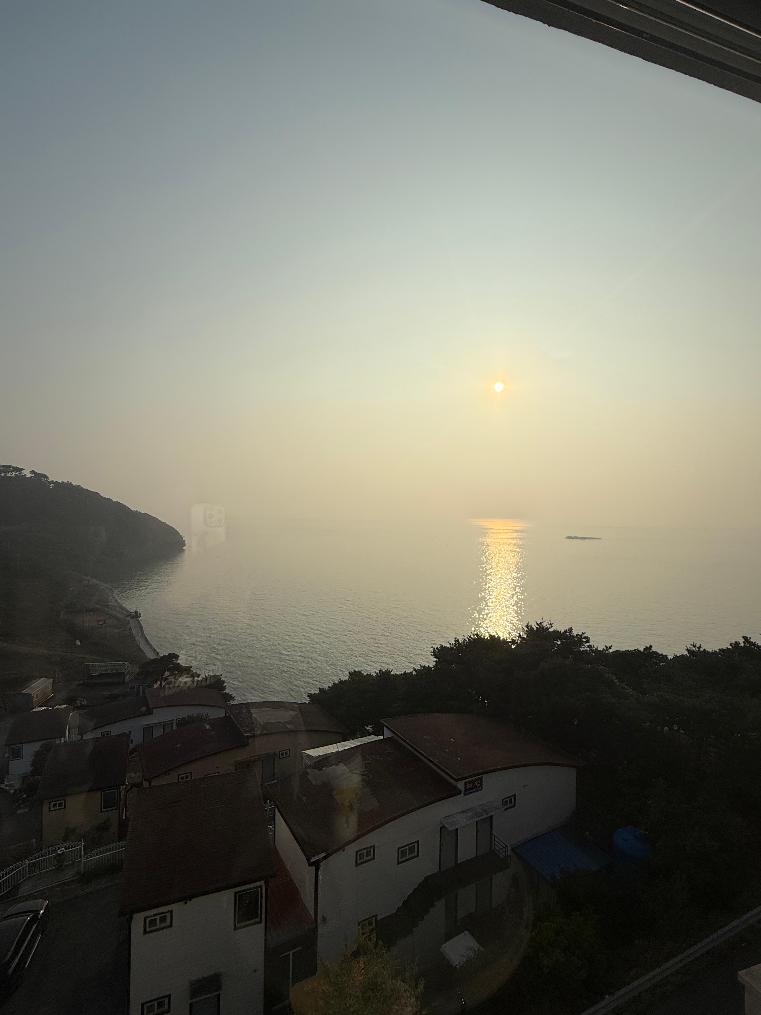 천북굴단지 일몰