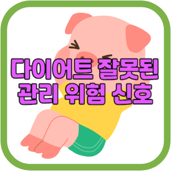다이어트 잘못된 관리 위험 신호