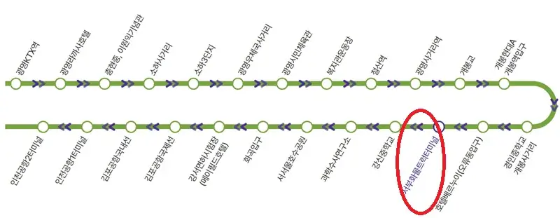 서부트럭터미널 인천공항 공항버스 노선
