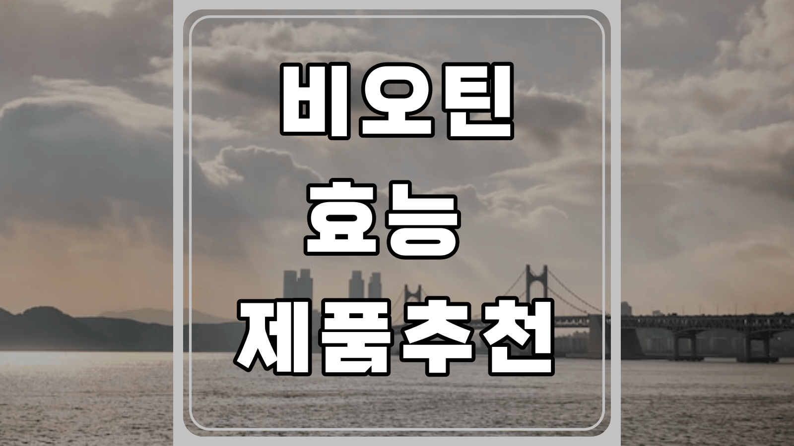 비오틴 효능과 제품추천