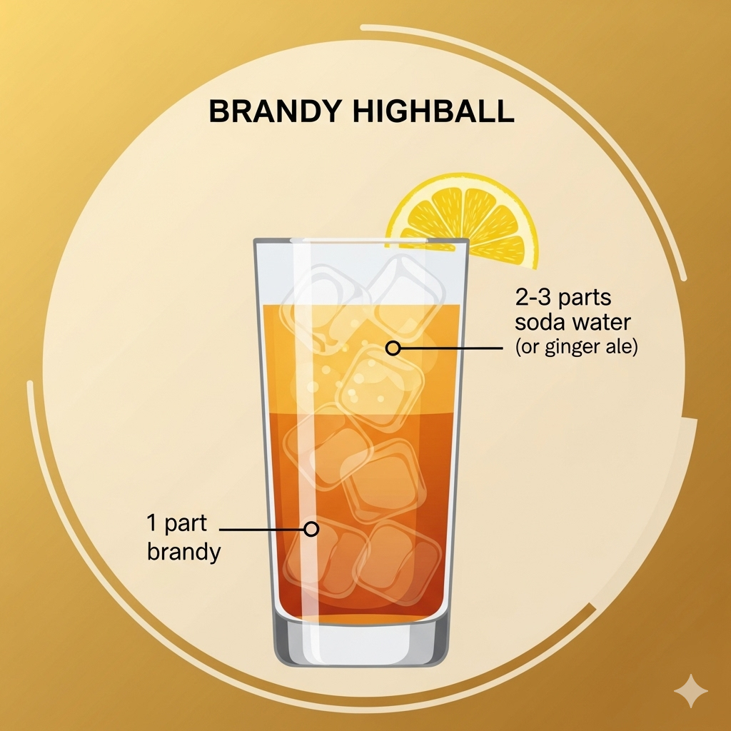 브랜디 하이볼 만드는 법|깊고 은은한 칵테일 레시피