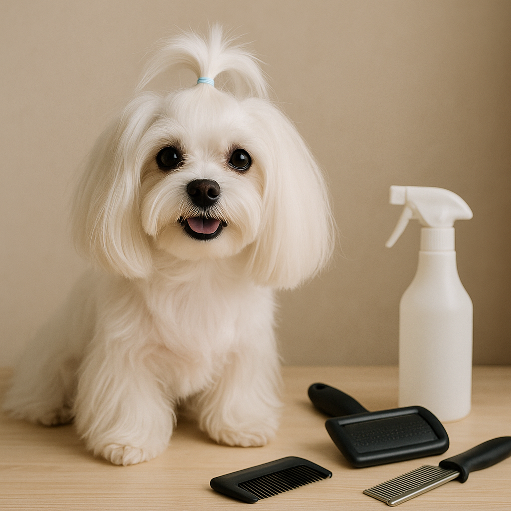 말티즈 털관리 미용주기 방법 사진